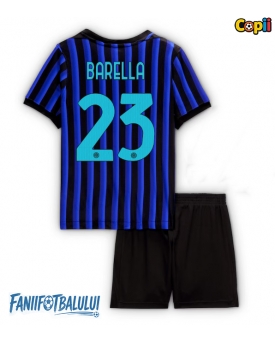 Inter Milan Nicolo Barella #23 Echipament de Fotbal Replică 2025-26 Copii Acasa (+ Șorturi)